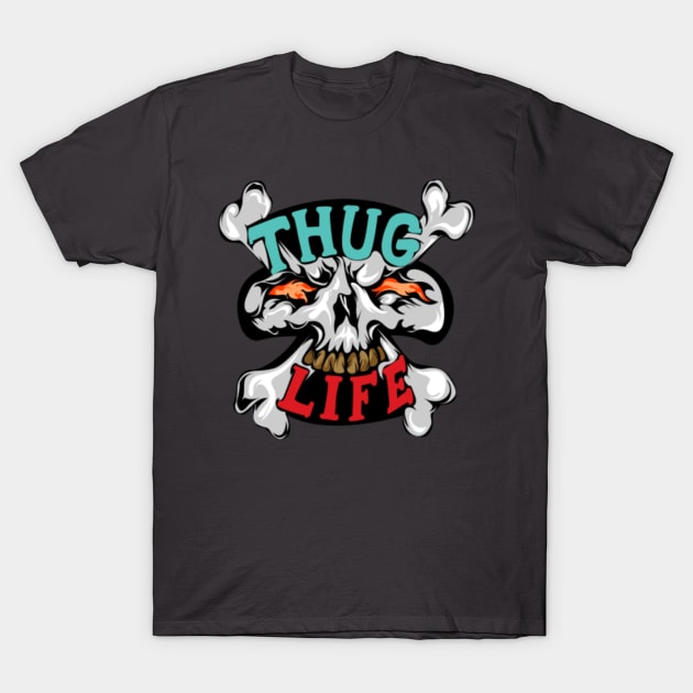 Thug Life Skull II T-Shirt by salesgod